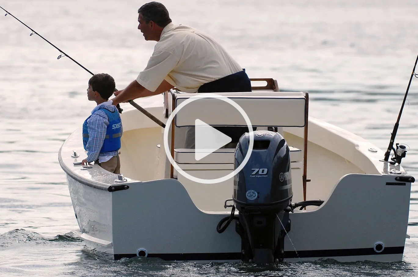 Fishing from the Seaway 18 Sportsman boat