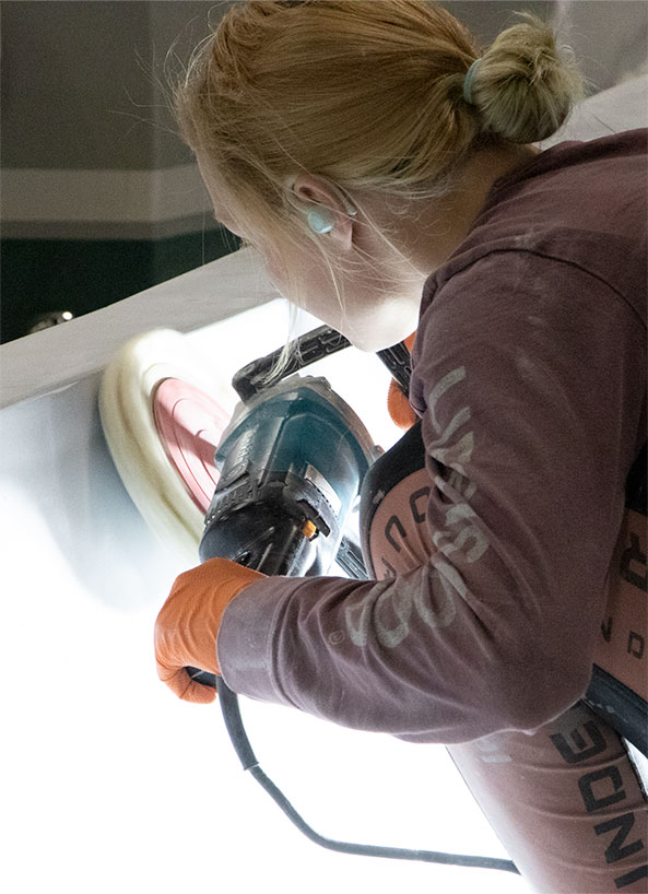 Working in the Aquatic Floating & Trucking  factory in Riviera Beach, FL.
