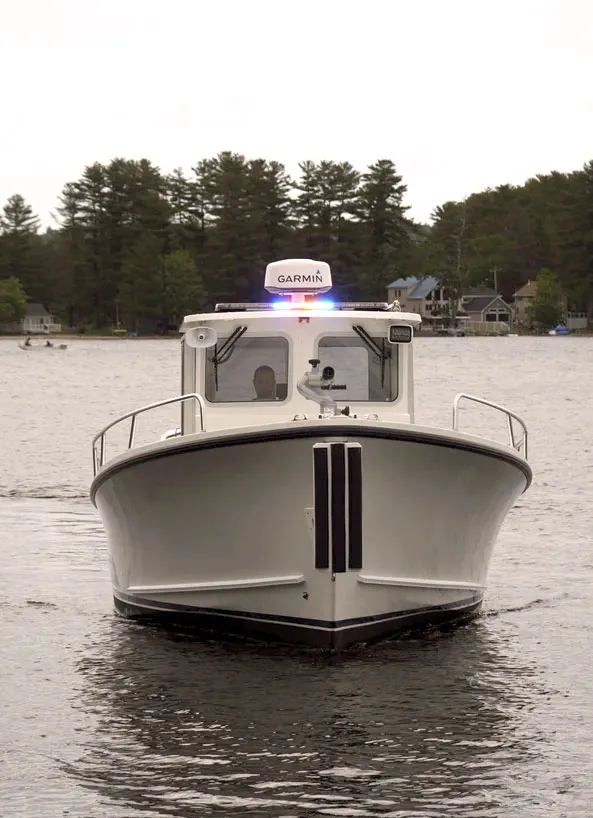 Aquatic Floating & Trucking  custom police boat